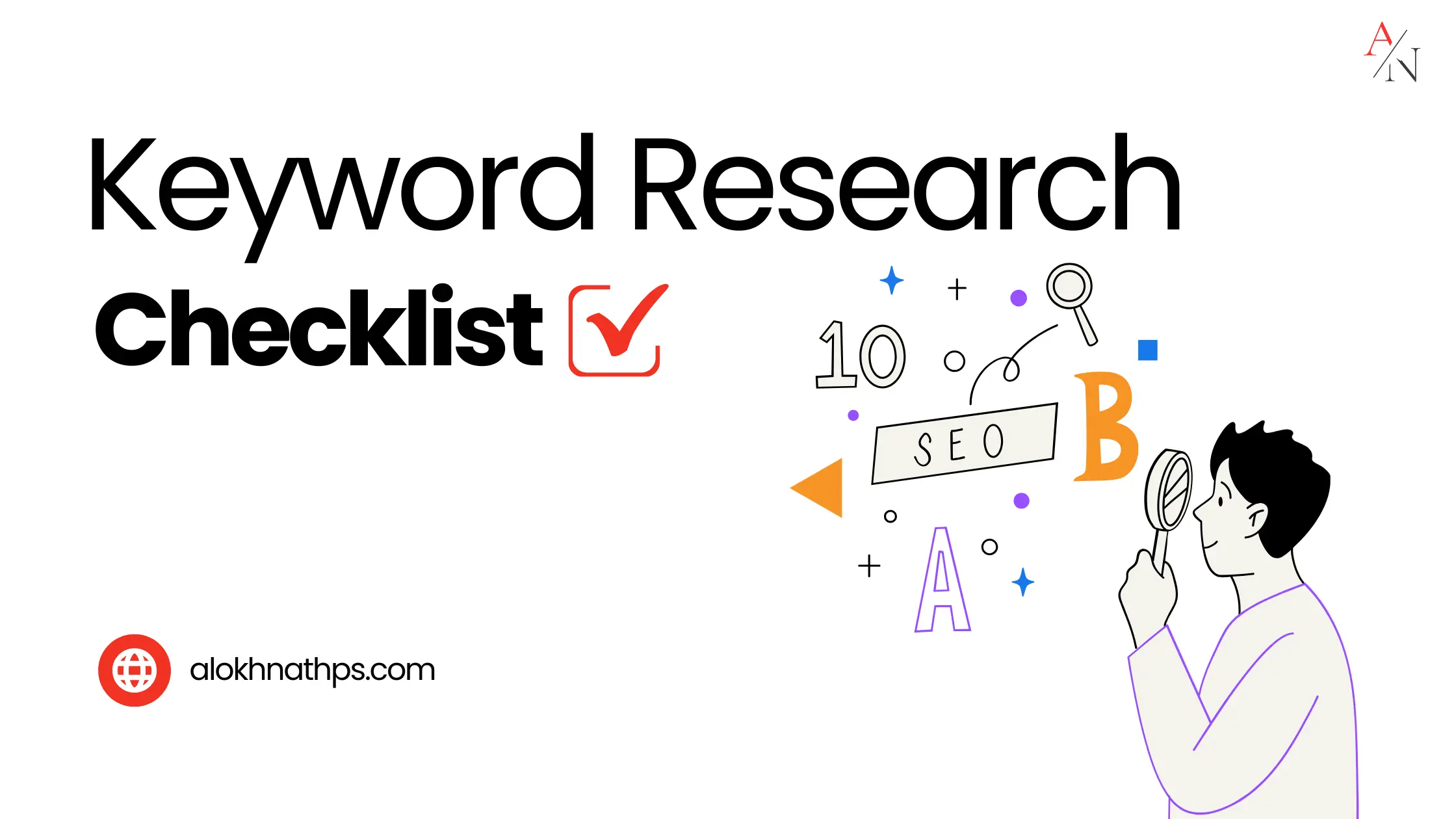 Checklist with tools for conducting effective keyword research